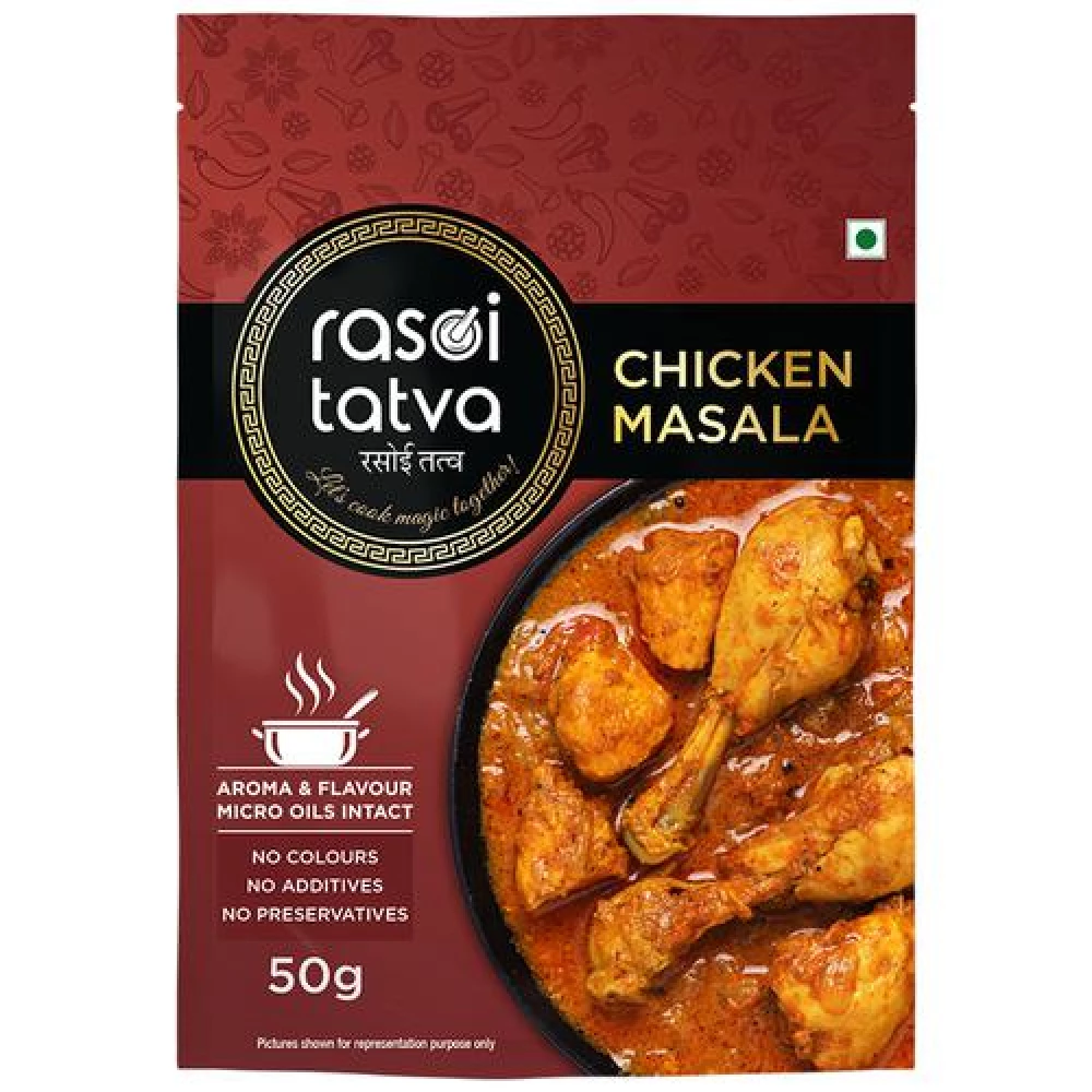 RASOI TATVA Chicken Masala - 100percent Natural, 50 g-1.webp